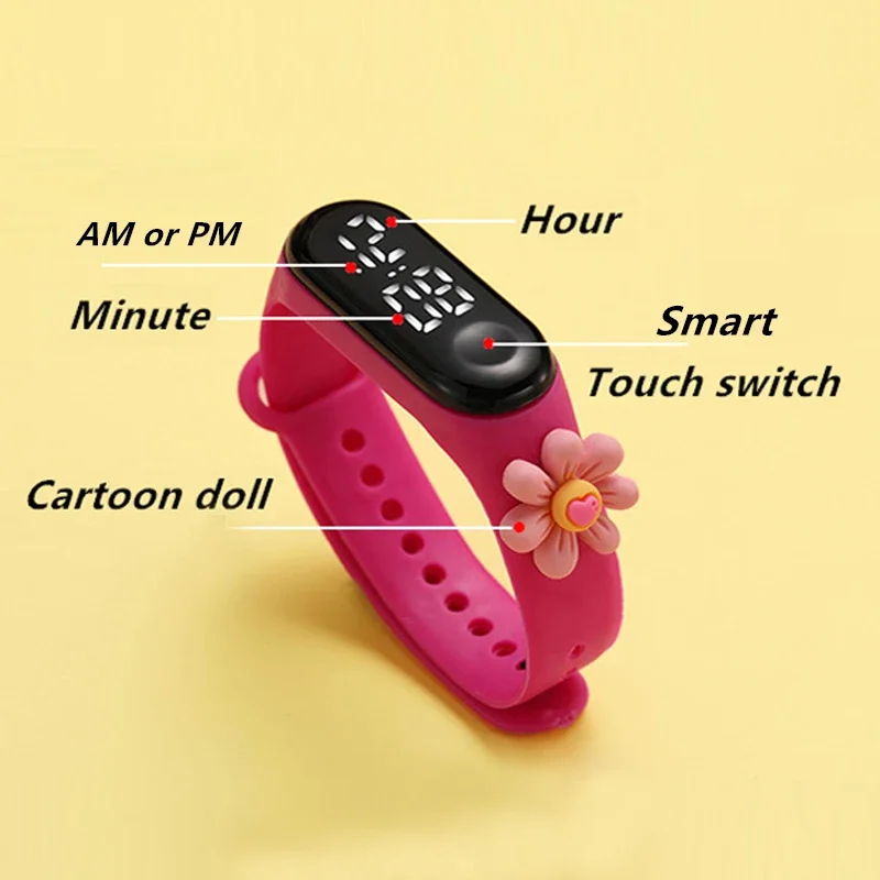 Cartoon Dinosaur Unicorn Children LED Smart Watch Waterproof Outdoor Sports Clock Bracelet Kids Electronic Watches Baby Toys