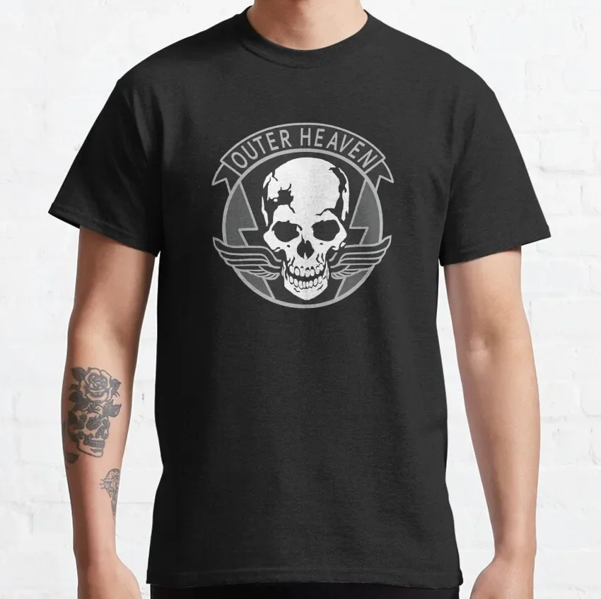 

Metaall Gear Solid Outer Heaven Classic T Shirt for men Men's 100% Cotton Awesome mgsv game Tees Clothing Adult