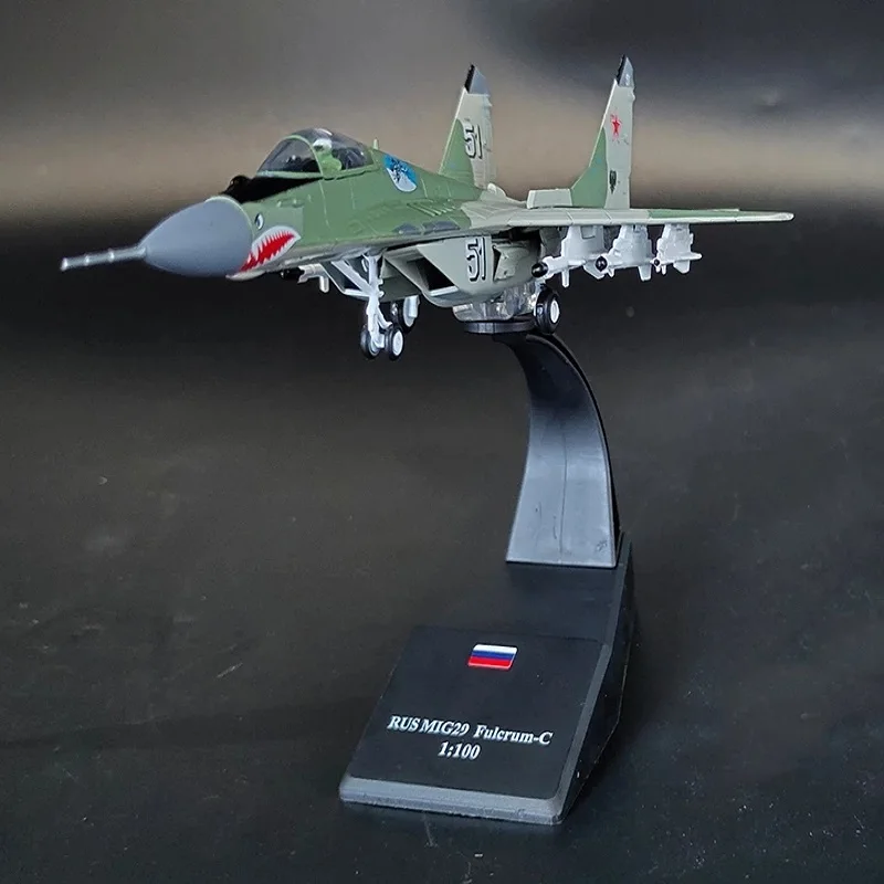 

1/100 Scale MIG-29 Fighter Russian Model Diecast Metal Plane Aircraft Airplane Model Gift Ornament For Collections