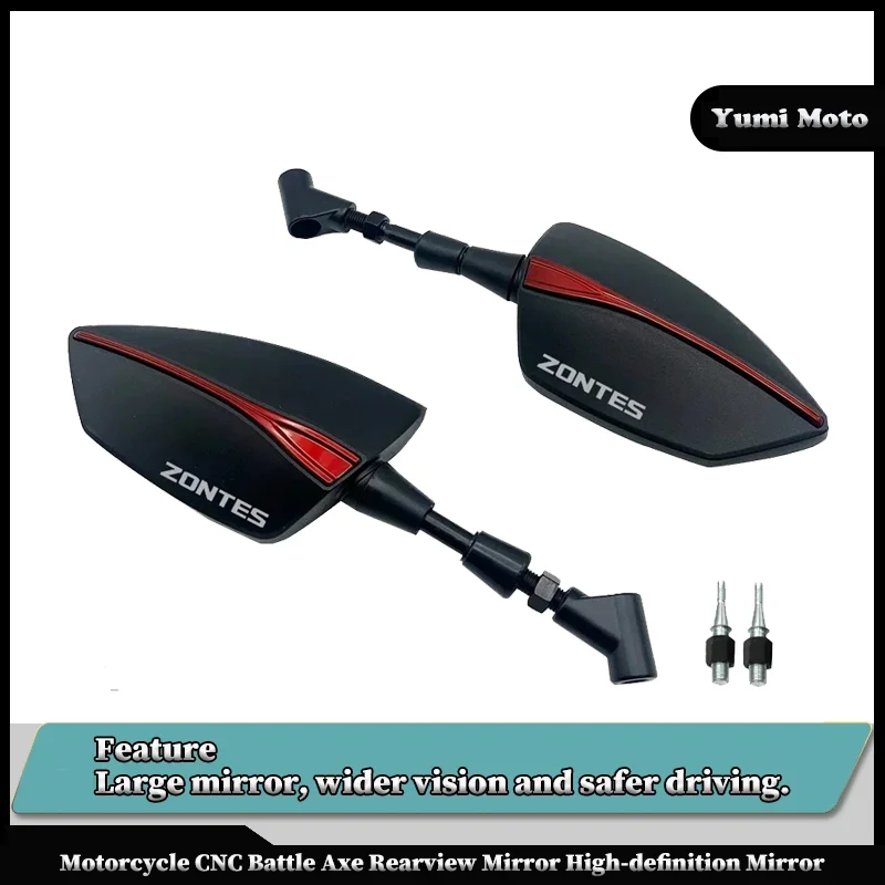 

For Zontes Shengshi 310X 310T 310V 310R ZT310 Zt250 310 V/X/T/R Motorcycle Adjustabale Side Rearview Mirrors Universal Rearview