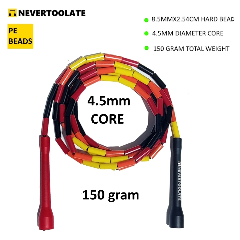 NEVERTOOLATE HARD BEADS freestyle elevate coach chris skill beaded jump rope skipping rope RA handle freestyle skill tricks