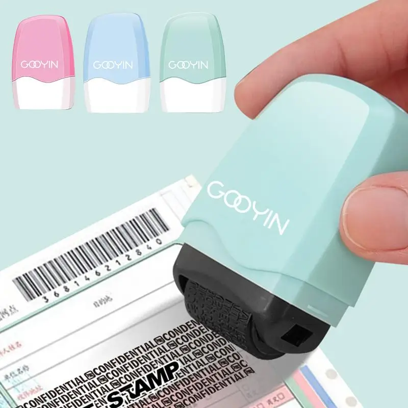 Privacy Stamp Roller Reusable Ink Address Eraser Roller For Privacy Protection Easy Using Security Stamp For Bills Tax Documents