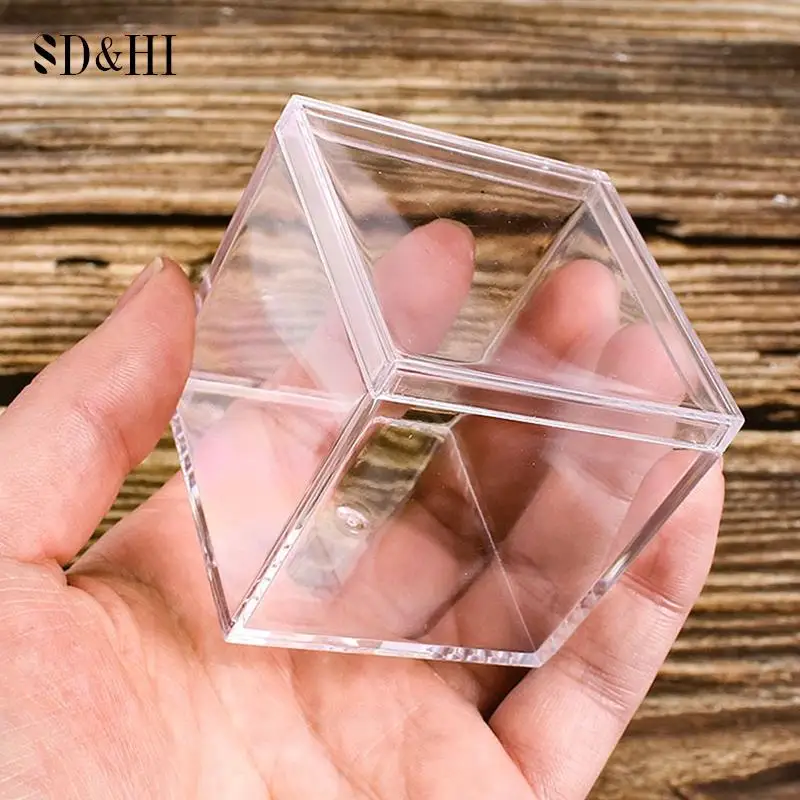 Transparent Acrylic Boxes With Cover Plastic Organizer Gift Packing Box Food Candy Storage Container For Home Figure Toy Display