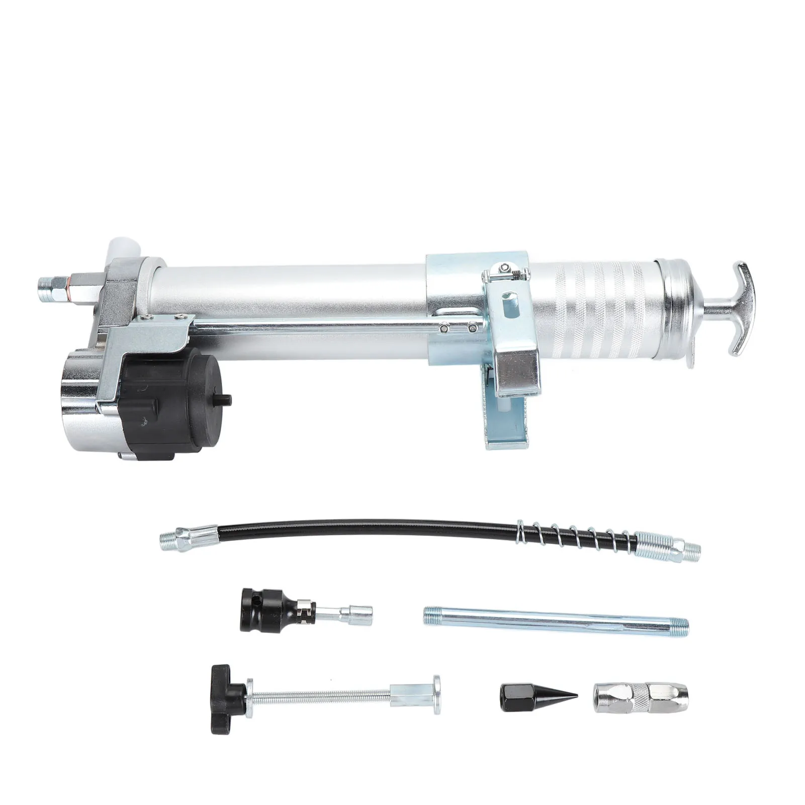 

Split Type Grease Gun Head Electric Drill to Grease Gun Adapter Attachment Kit 600CC Capacity 12000PSI Grease Gun Attachment