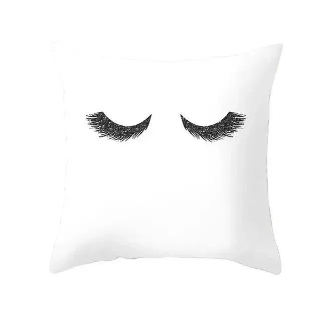 Cushion Cover Eyelash Fashion Decoration Pillow Case   Polyester Funda Cojin Sofa Home