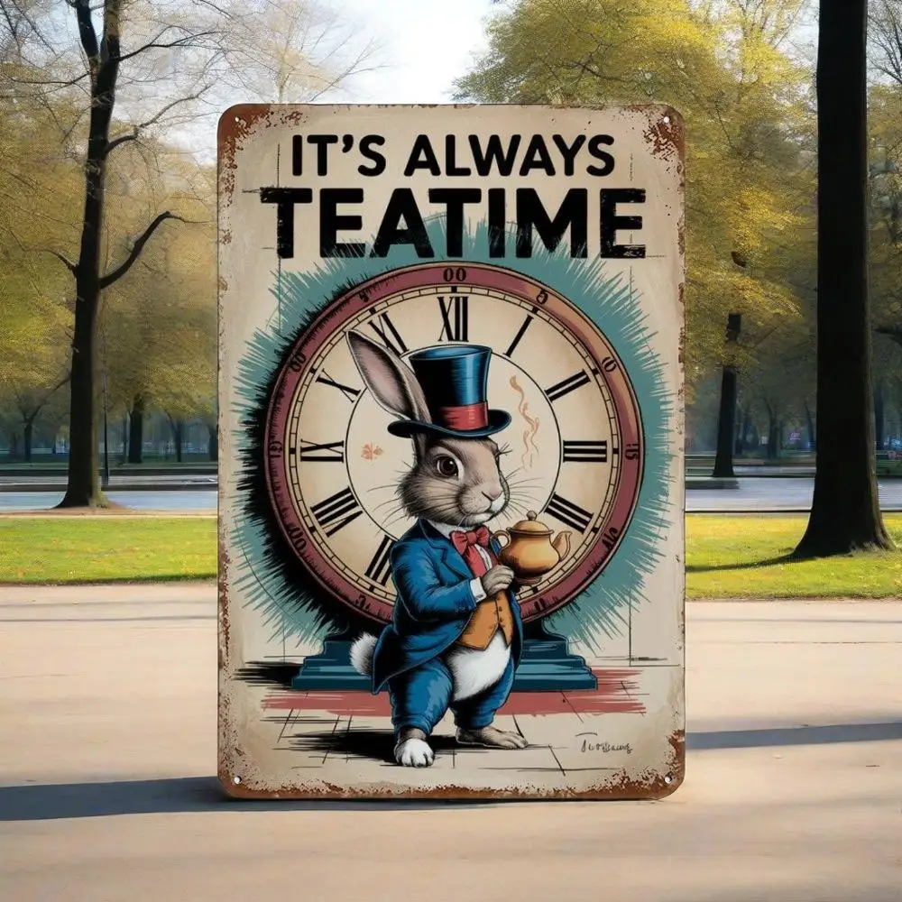 

2D Flat Vintage — химерный кролик в шляпе и смокинге, отлично подходит для праздников и торжеств, отлично подходит для декора комнаты