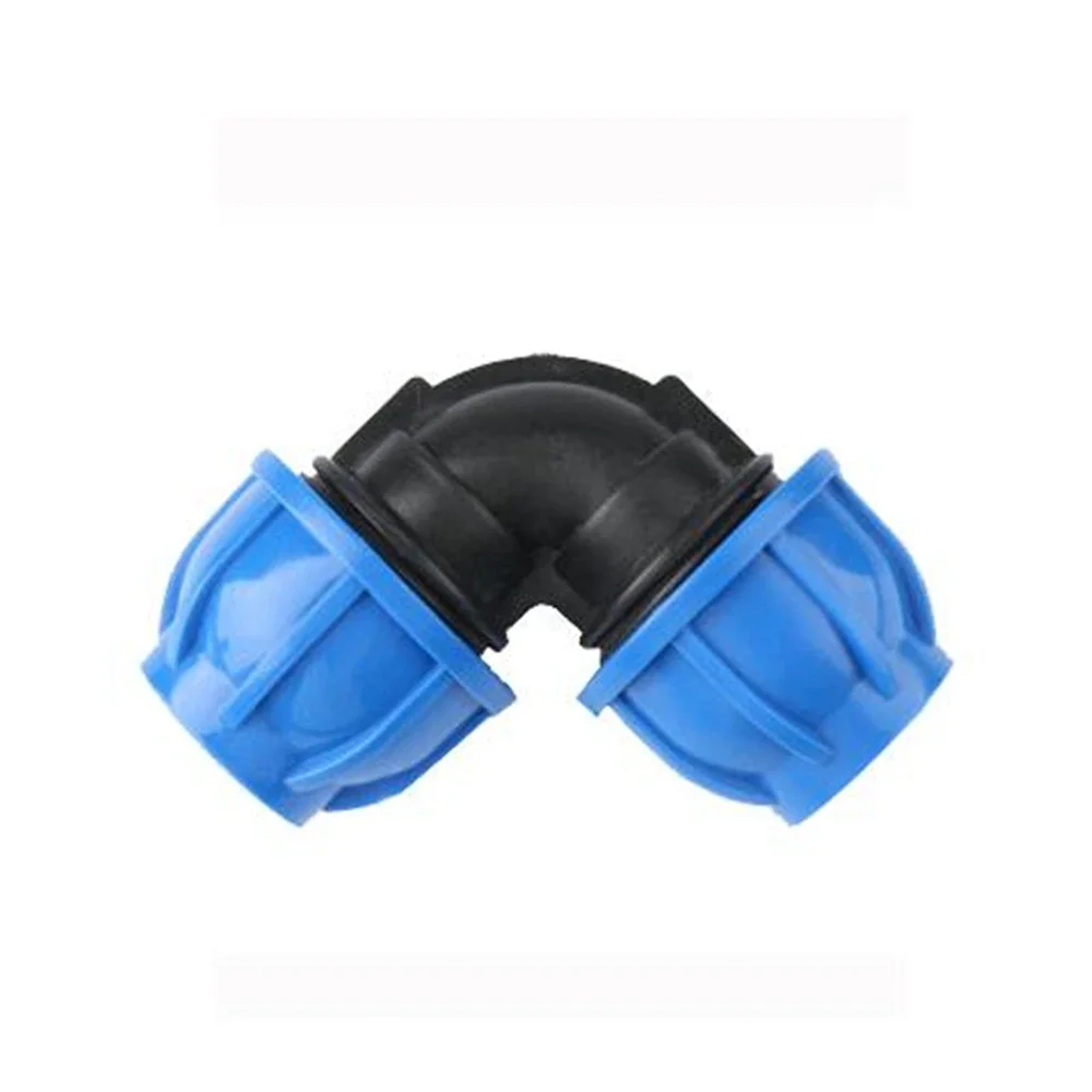 PE Blue Cap Quick Connect Hot Melt Fast Elbow 20 25 Tap Right Angle Elbow Drinking Water Accessories