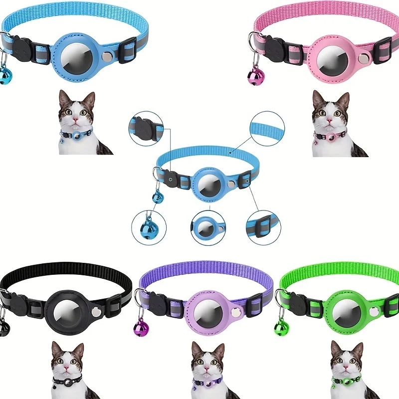 Airtag Case Collar for Cats with Protective Case for Anti Lost Locator Tracker Dog Accessories Reflective Pet Collars