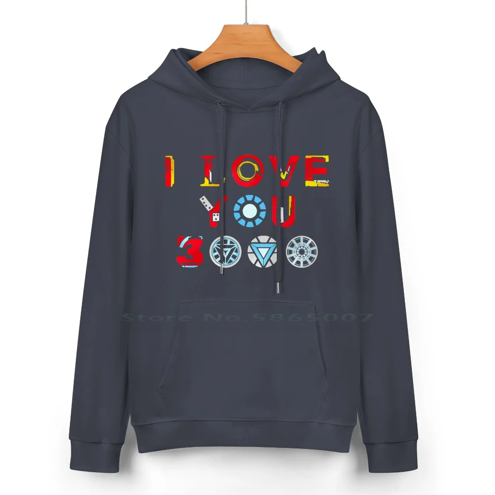 I Love You 3000 V3 Pure Cotton Hoodie Sweater 24 Colors Infinity War Gauntlet Gems Cinema Film Space Comics Iron Love Purple