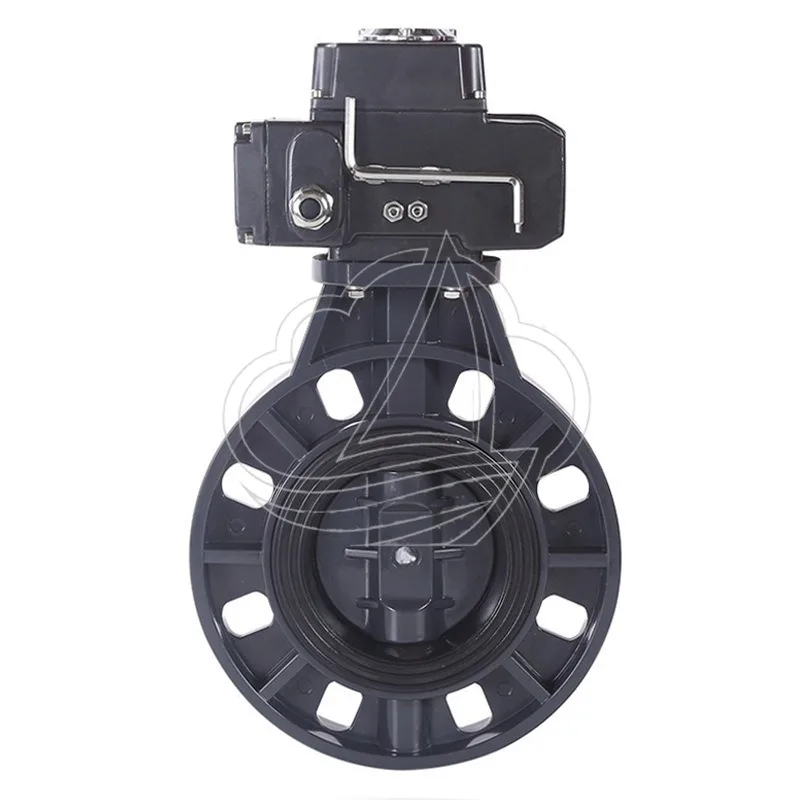 UPVC Electric Wafer Butterfly Valve D971X-10S Anti-corrosion Irrigation Regulator
