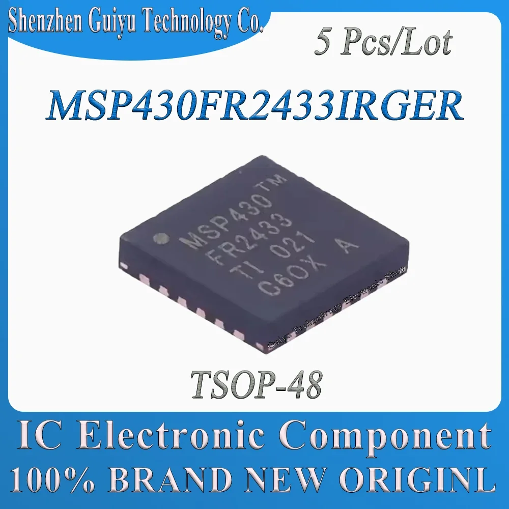 5 Pcs/Lot MSP430FR2433IRGER MSP430FR2433IRG MSP430FR2433 MSP430FR MSP430 VQFN-24 IC MCU Chip