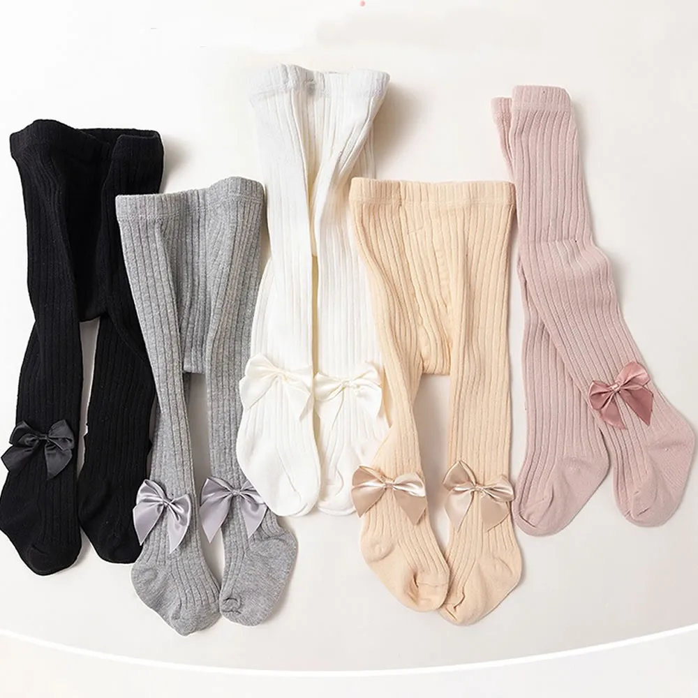 Spring Newborn Baby Girl Tights Solid Color Knitted Girls Boys Stocking Soft Cotton Warm Tights Kids Children Pantyhose Meisje