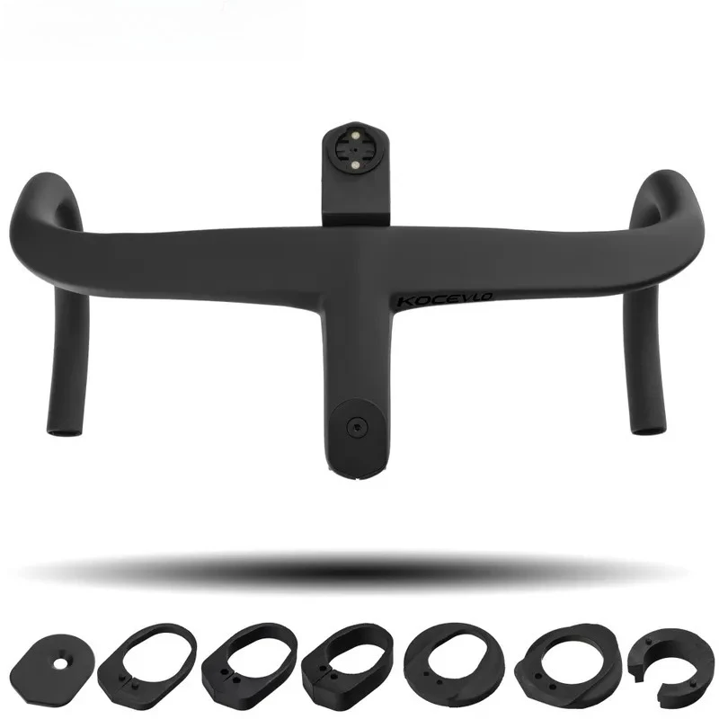 Full Carbon Integrated Drop Bar With Computer Mount Gaskets Ultralight Internal Routing Road Bike Handlebar