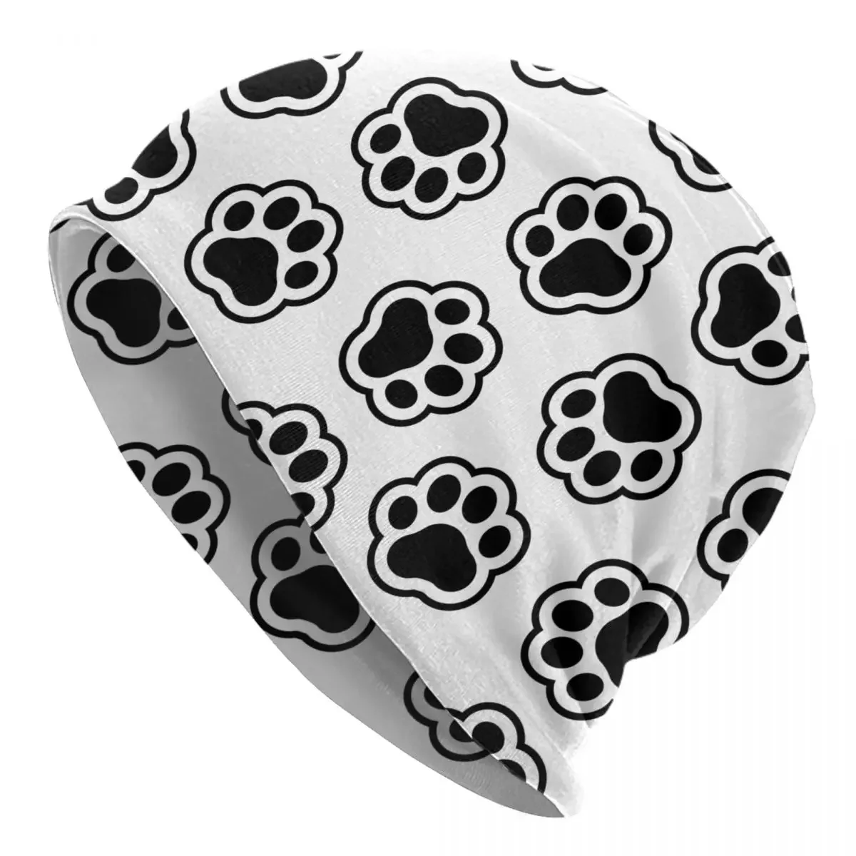 Cute Dog Cat Paw Animal Foot Prints Bonnet Hats Cool Outdoor Skullies Beanies Hats Unisex Knitted Hat Spring Multifunction Cap