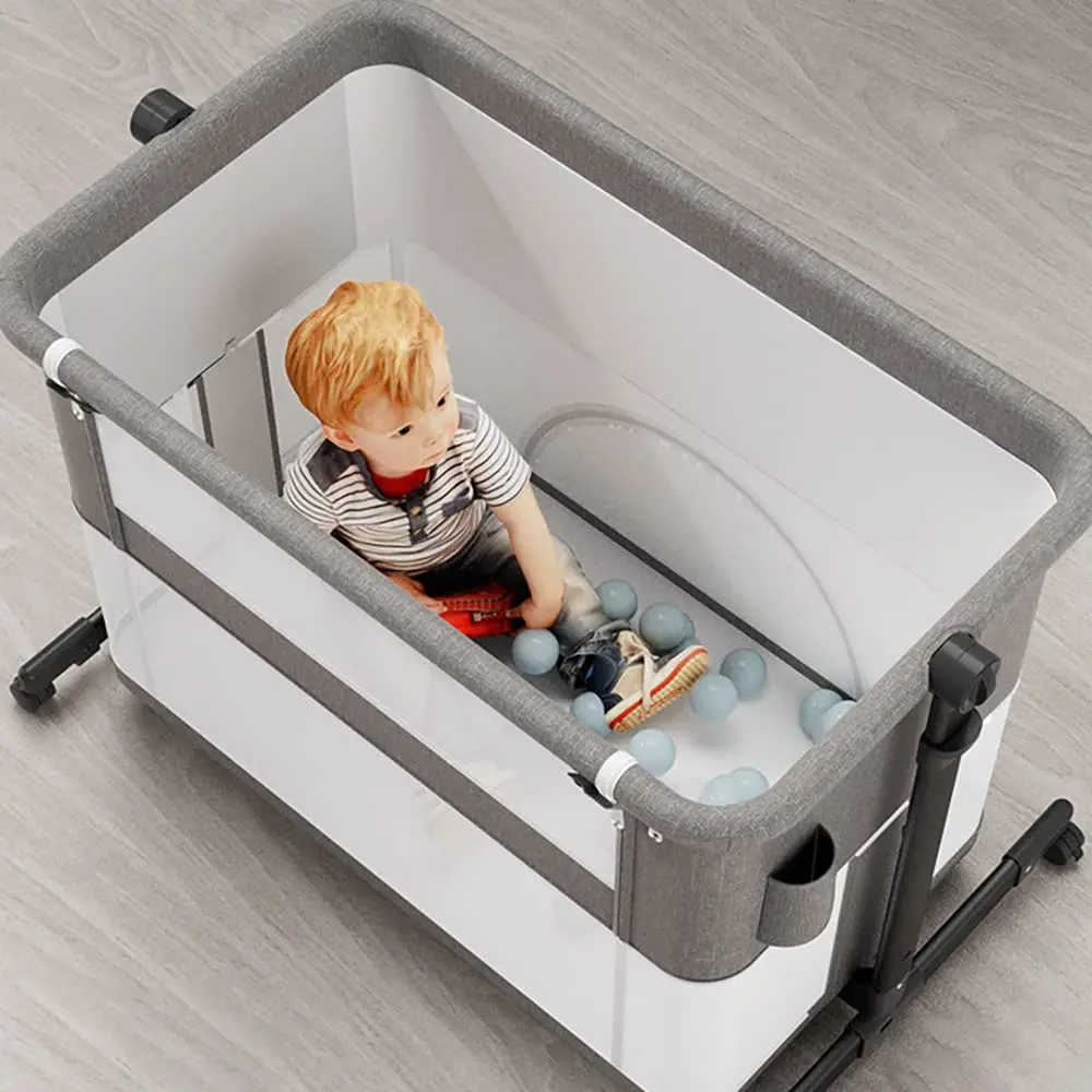 Berceau multifonctionnel portable 10 en 1 pour bébé, lit inclinable avec moustiquaire et matelas