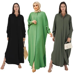 Veste muçulmana para mulheres, roupas Abaya, vestido longo, tamanho grande, roupas da moda