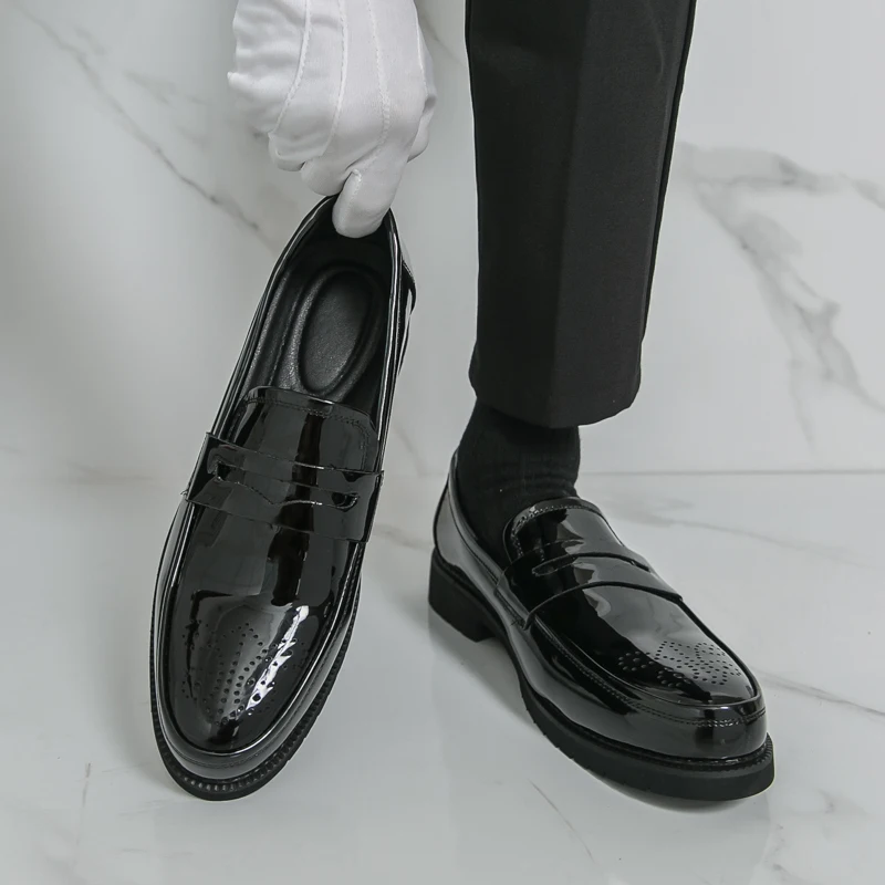 

Обувь ручной работы, мужские лоферы, деловая повседневная обувь без шнуровки, классическая дышащая мужская обувь из мягкой кожи на плоской подошве