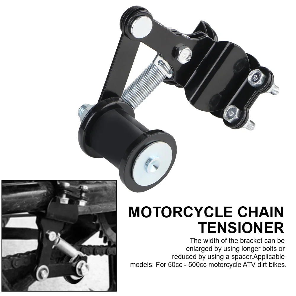 

Motorcycle Chain Adjuster Tensioner 4 Wheeler Motorized Bike Universal Sprocket Parts Tools Guide With Guide Wheels Bike Parts