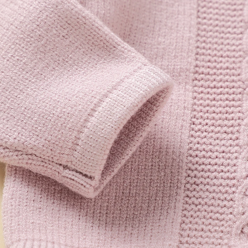 Autumn Infant Kids Girls Clothes Winter Cute Pink Full Sleeve Knitwear Tops+Pants Toddler Girls Outfits 0-1Y Children\'s Knitwear