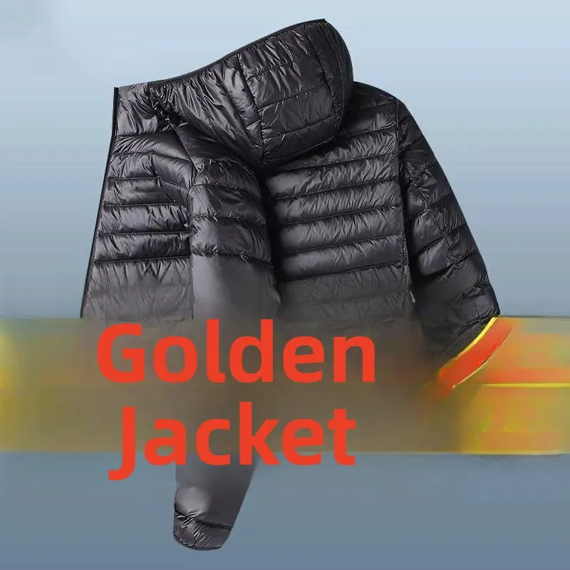 

Men's Winter Cotton Jaet Lightweight Faionable Thin Cotton Clothes Men's Faionable Winter Outerwear Knot Element