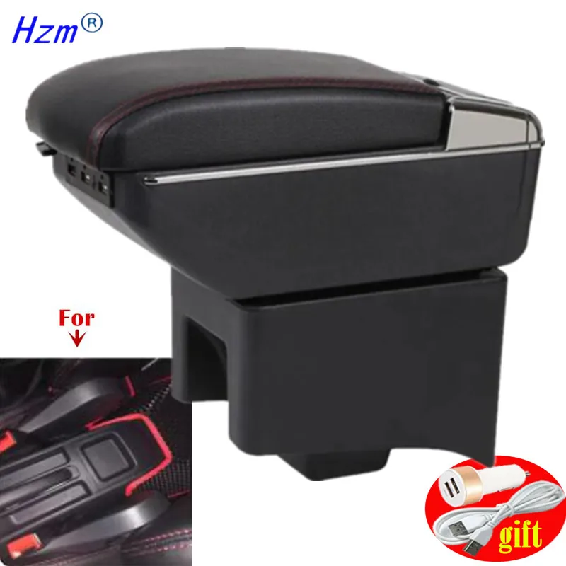Para Volkswagen Polo caja de reposabrazos para VW Vento Polo V 2009-2020 caja de reposabrazos de coche caja de almacenamiento accesorios de reequipamiento Interior para coche