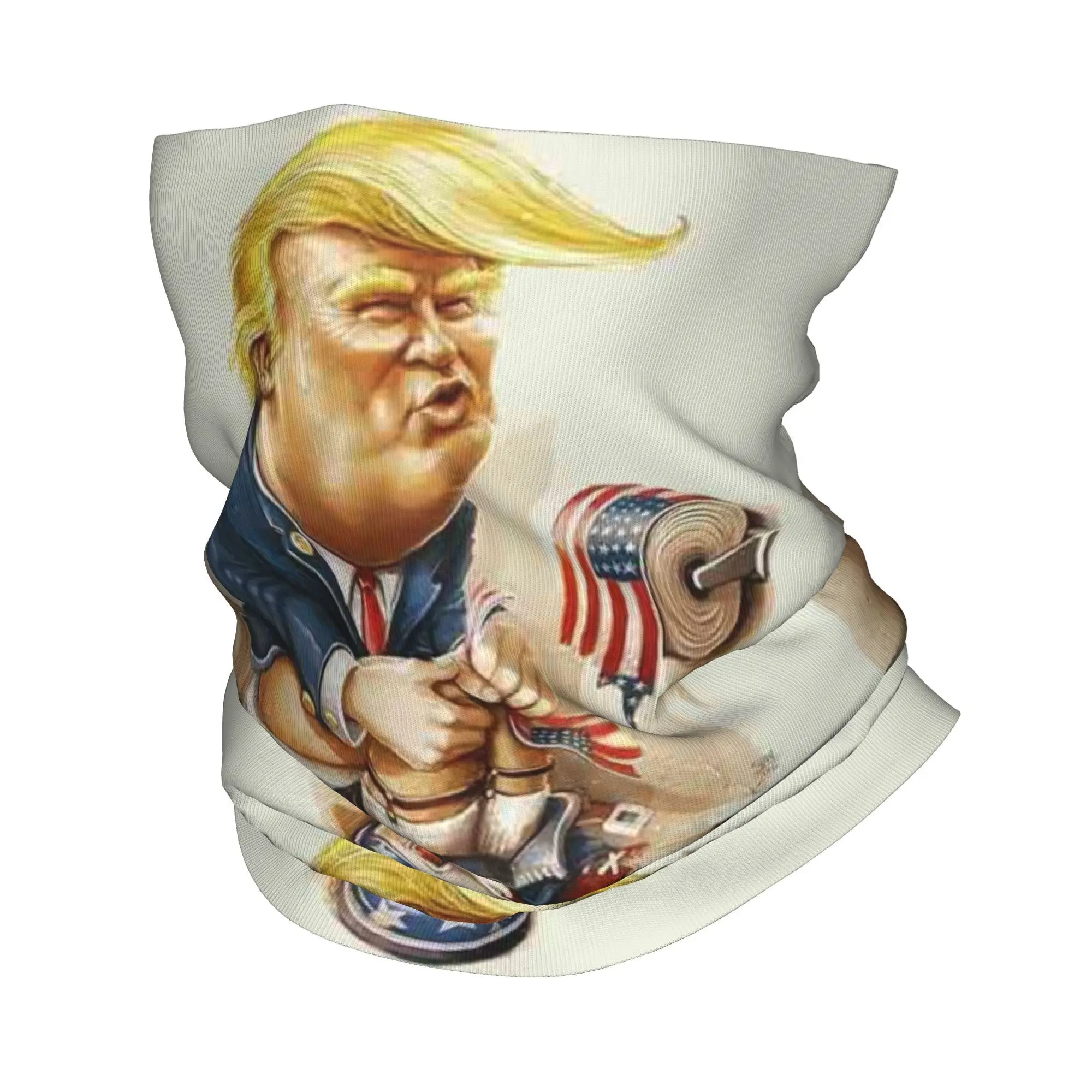 Custom Donald Trump  Bandana Neck Gaiter for Ski Camping Women Men Wrap Scarf  Headband Warmer