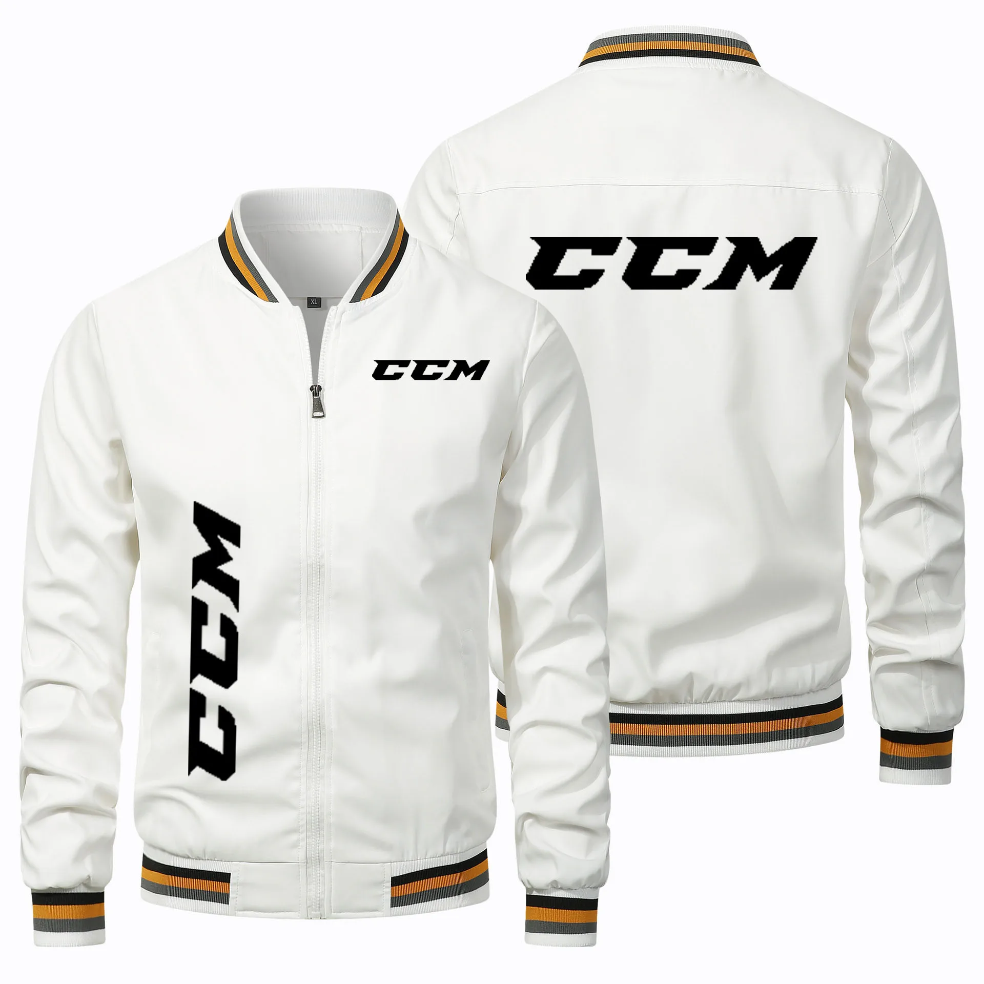 

CCM Simple Letter Men's Jacket Hip Hop Plus Size Men's Baseball Jacket High Quality Outdoor Sport Men's bomber Jacket