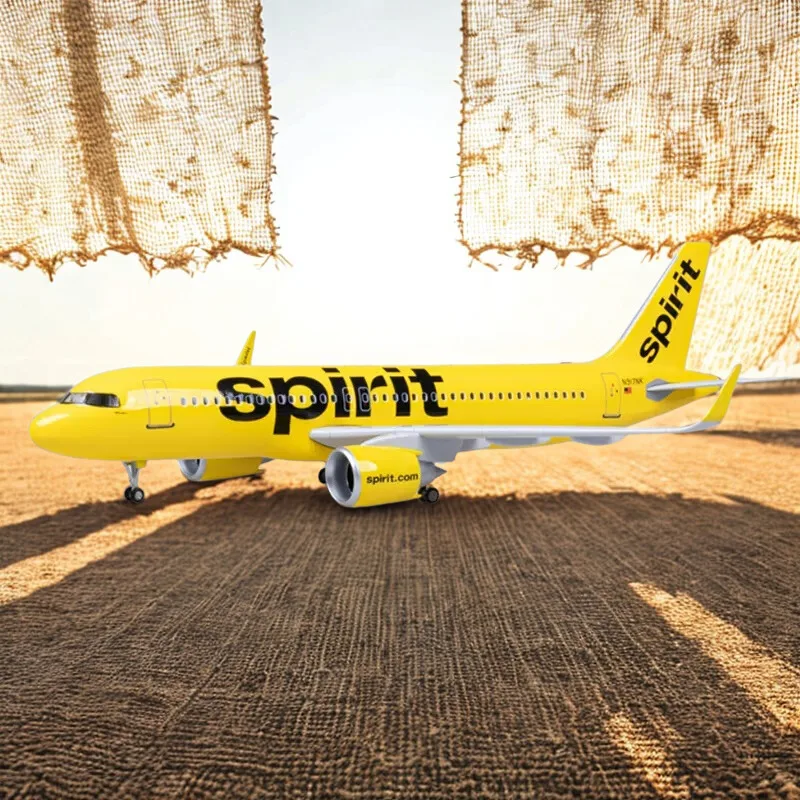 

Toy Planes 47cm 1/80 Scale Plane A320 Neo Spirit Airlines With Lighting And Wheels Resin Diecast Airplanes Collectible