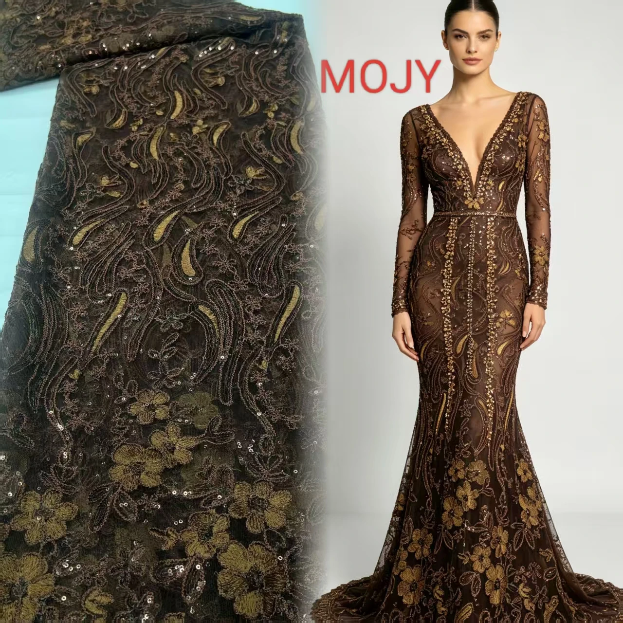 tissu-en-dentelle-a-paillettes-dorees-africaines-broderie-florale-marron-tulle-ajoure-pour-robe-de-soiree-couture