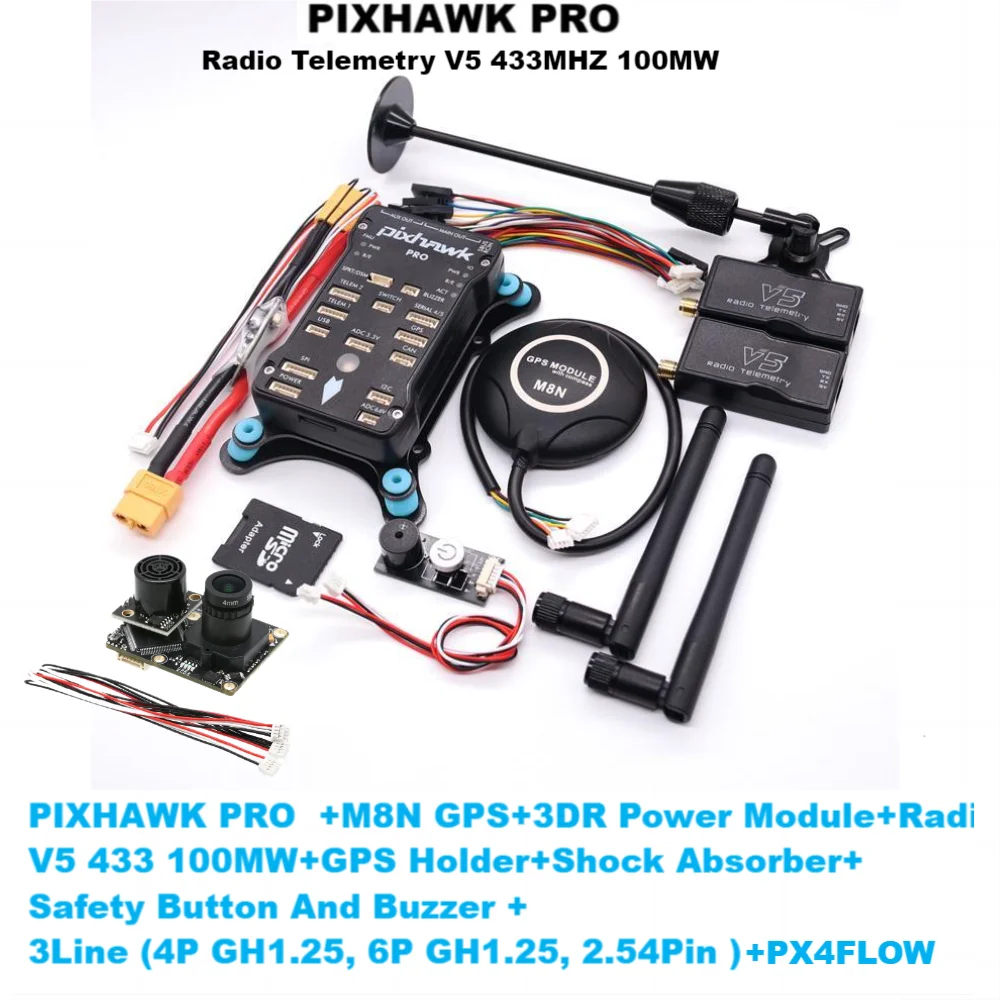 

Pixhawk PX4 PRO M8N PX4FLOW PIX 32 Flight Controller Autopilot with 4G SD RC Quadcopter Ardupilot ArduPlane ArduRover