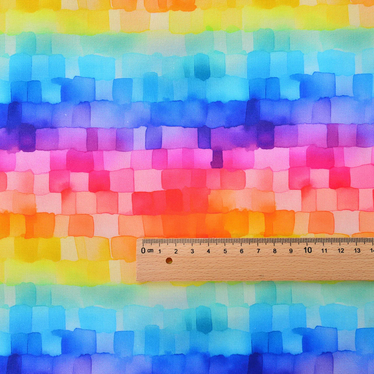 Bunter Regenbogen-Wolken-Bedruckter Baumwollstoff 145x50 cm Einfarbiger DIY Handgefertigter Kleiderstoff für Kreative Projekte – Detail 19