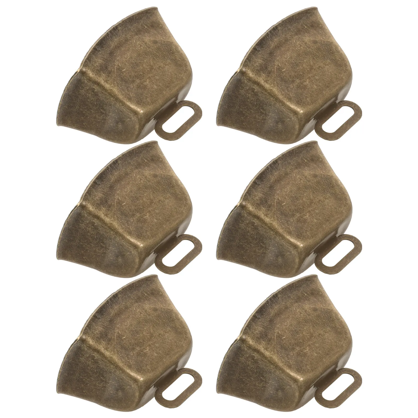 6 Pcs Copper Bell for Small Pet Sheep Bells Metal Cow Collar Animals Hanging Craft Bulk
