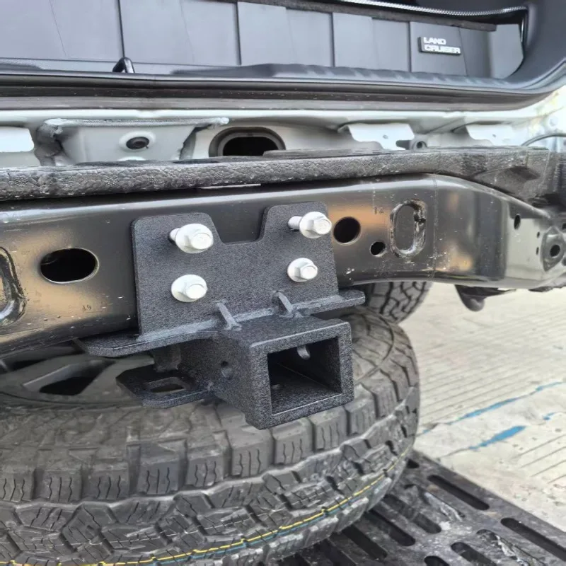For 24-26 Prado LC250 tailgate pure metal square mouth trailer hook and trailer cover Auto Parts