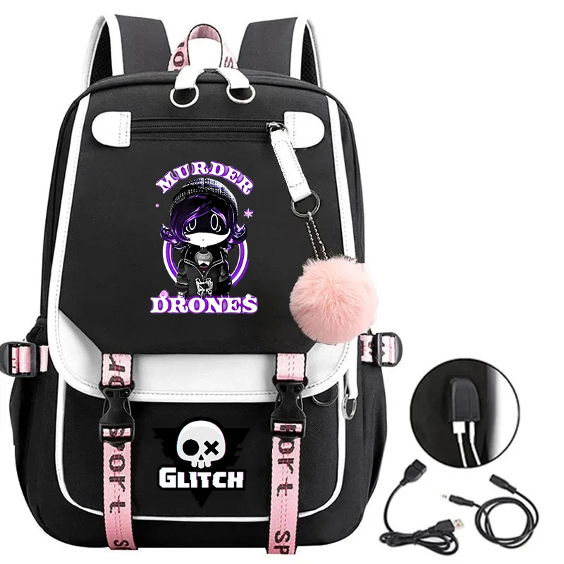 Fashion Backpack for Teenager Murder Drones Uzi School Bags for Girls High Quality Students Schoolbag Women Outdoor Backpacks