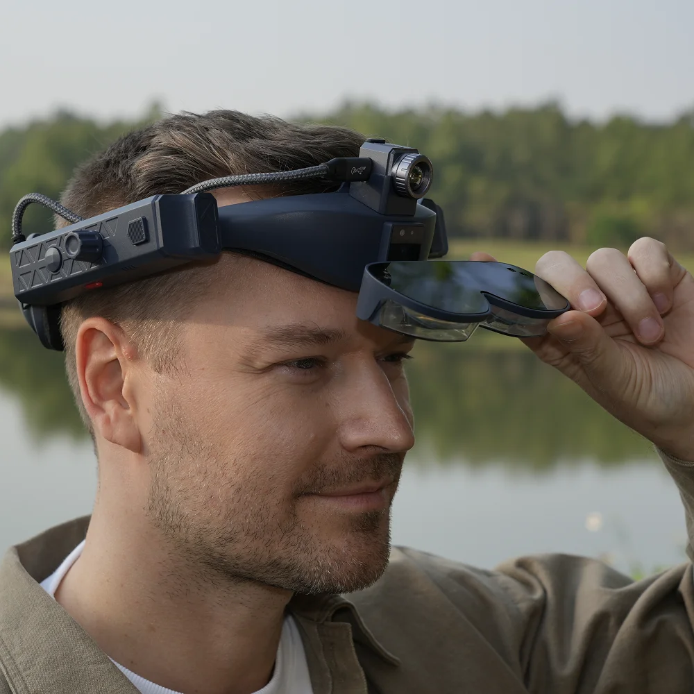 Hands Free 1500m Thermal Range AI AR Glasses 384x288 12μm Sonar 80