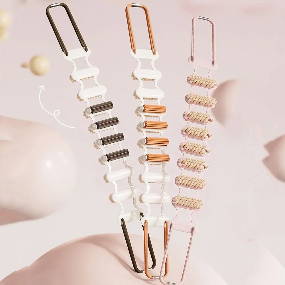 2-in-1 Rubbing Back Strip massage roller Extended Bath Brush Widening Double-sided Back Scrubber Massager Home Use