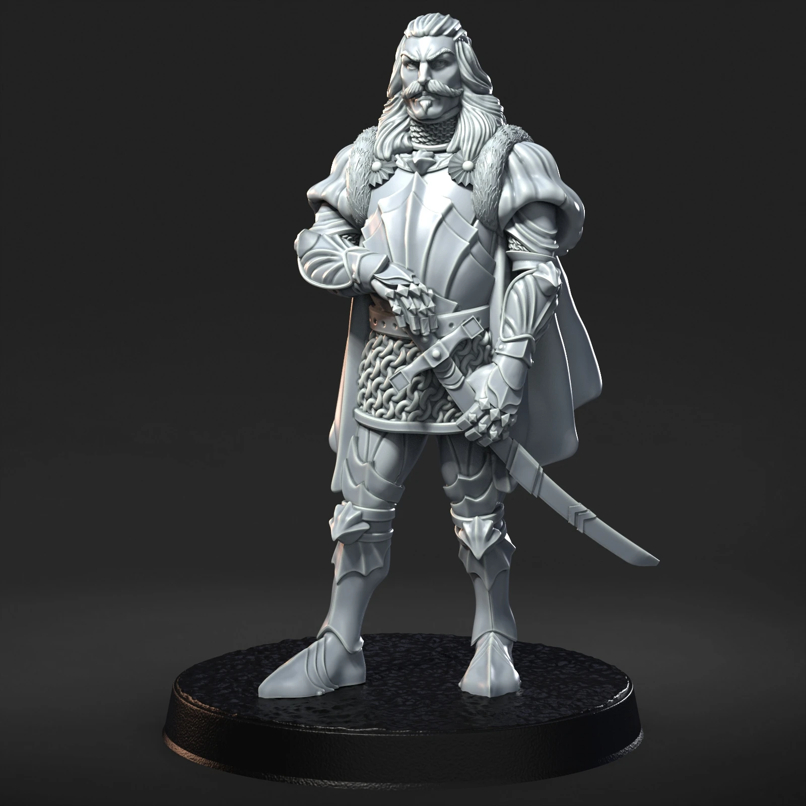 Figura oficial medieval 75 mm resina sin pintar coleccionismo - imagen 2