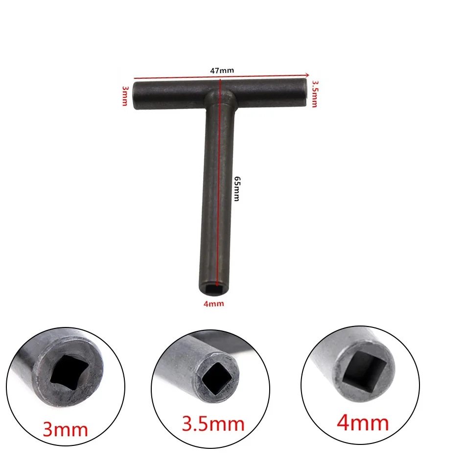 Socket Wrench T Spanner Hexagon Wrench Square Adjusting Spanner Rapair Valve Screw Clearance High Quality 2pcs/set