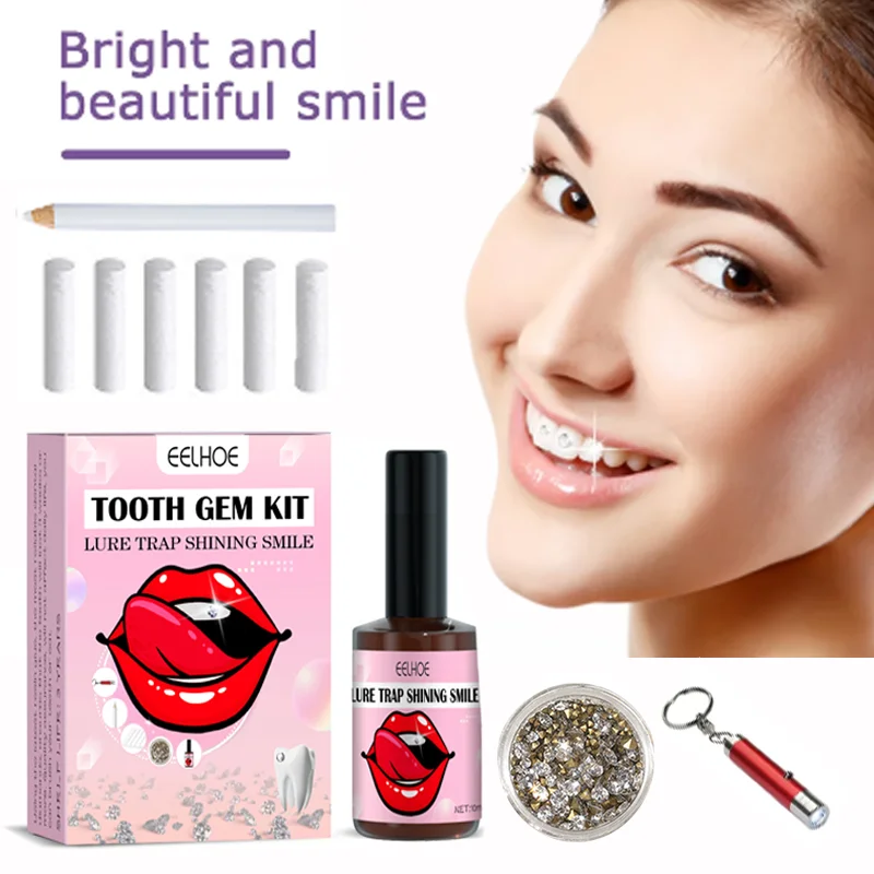 Tooth Gem Decoration Glue Beautiful Smile Tooth Jewelry Dental Crystal Ornament Dental Diamond Inlay Self-adhesive Adhesive