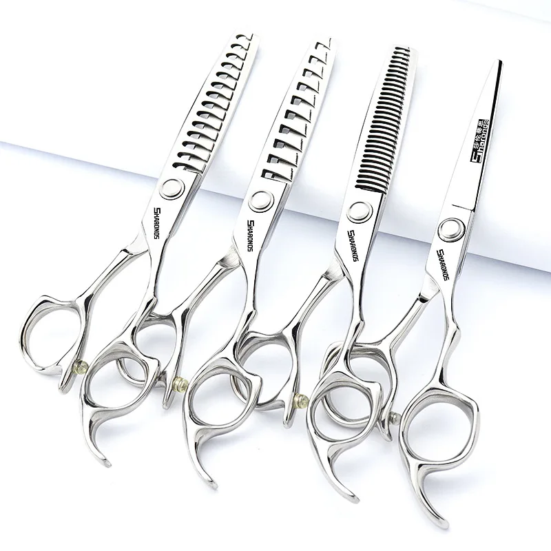 Recommended Scissors, Flat Scissors, Thin Seamless Dental Scissors, Male Hairdresser Set, 6 Inches