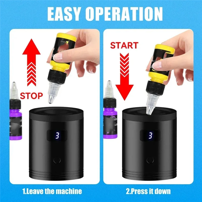 ABIT 顔料シェーカータトゥーインクミキサー 3 スピードメイク眉毛カラーインクアクリル塗料