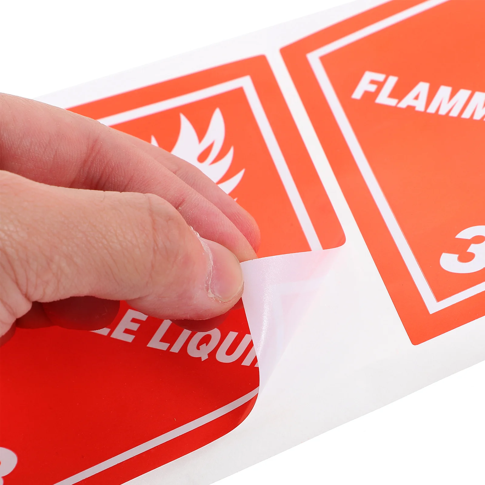20pcs Liquid Warning Stickers Strong Adhesion Safety Symbol Signs Self Adhesive Shipping Labels For Factory
