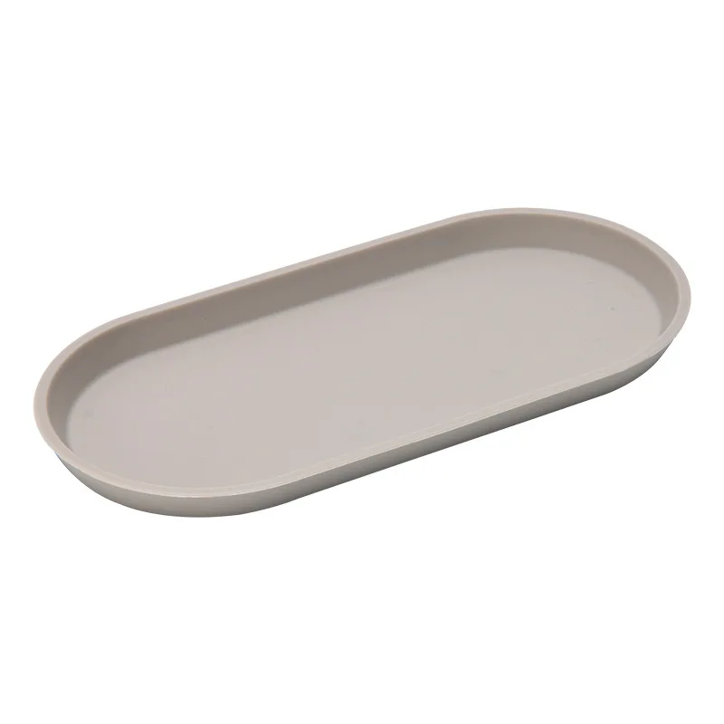 2PCS Storage Tray for Home Decor, Jewelry, Cosmetics, and Incense—Silicone Oval Scandinavian-Style Household Item Tray image 6
