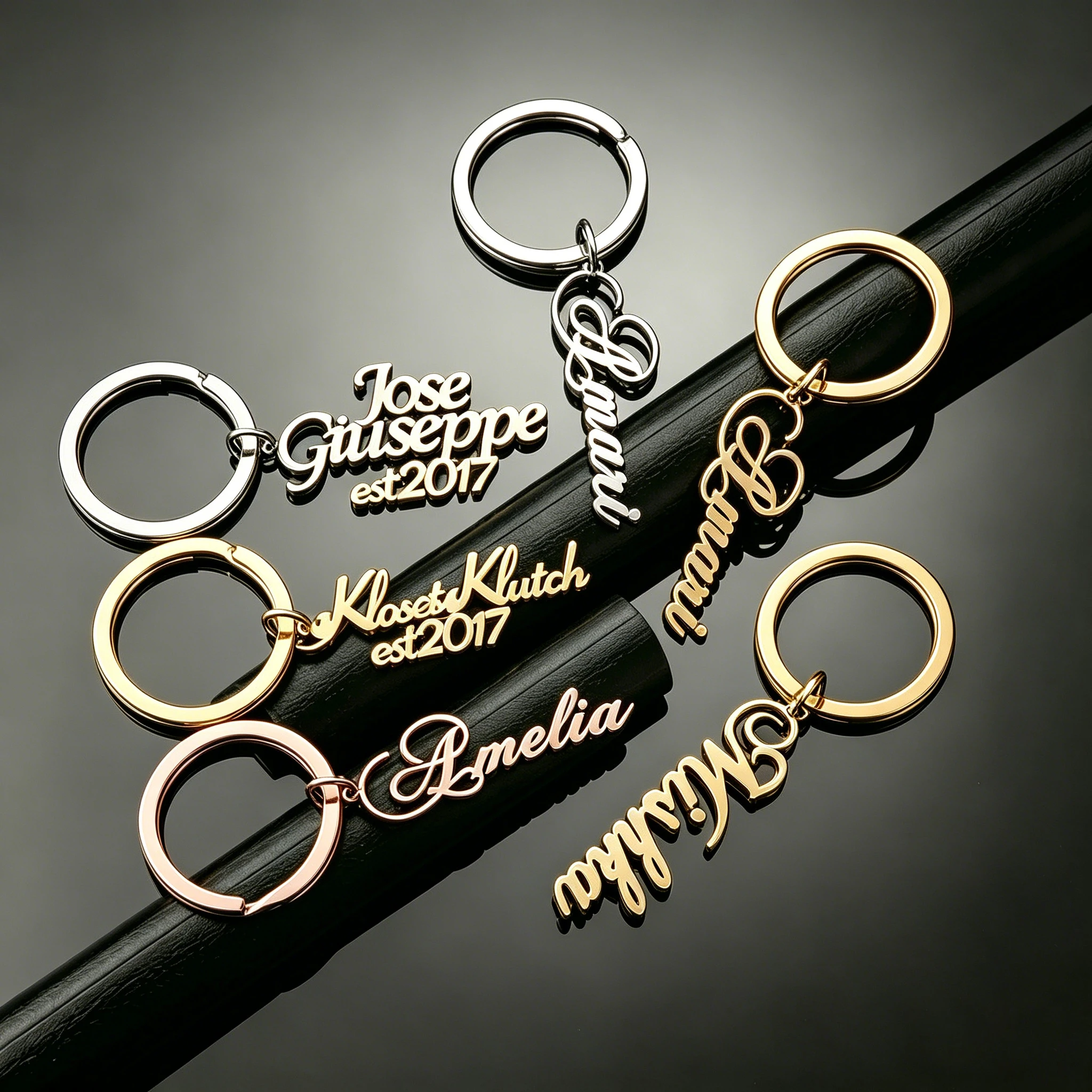 

Personalized Custom Name Keychain Unique Stainless Steel Letter Key Ring For Women Men Customization Jewelry Gifts New Arrival