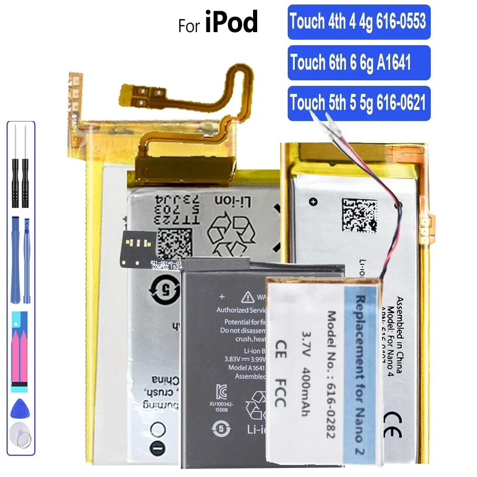 616-0553 Battery For ipod Touch 4 5th Gen 6th iTouch6 Generation 6 6G A1641 Full LIS1495APPCC Bateries 616-0621 616-0619