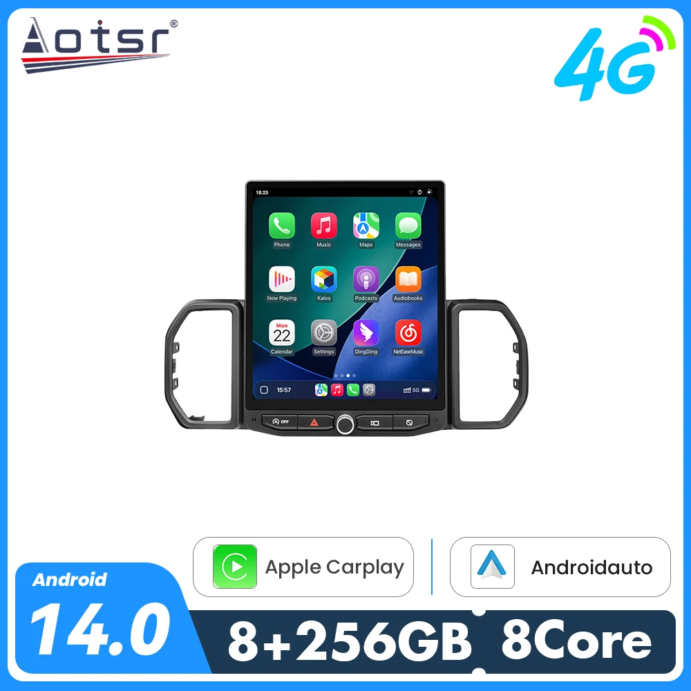 12.1 Inch HD Touchscreen GPS Navigation Carplay Car Radio For Ford Bronco 2021-2024 Premium Car Multimedia Upgrade Accessory