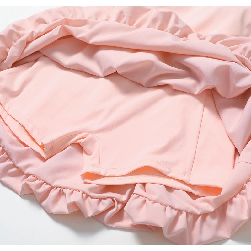 แฟชั่นฤดูร้อน Camisole สั้นชุด Bra เซ็กซี่ชุดมินิ Silm กระโปรงเทนนิสผู้หญิงเสื้อกีฬาสบายๆ Y2k เสื้อผ้า