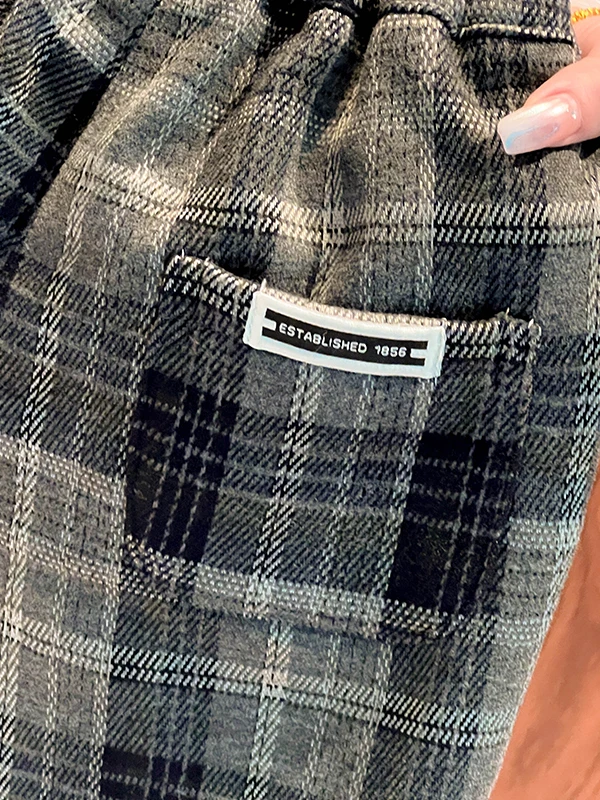 กางเกงขายาวลายสก๊อตเด็กผู้ชาย แบรนด์ Thiened Fce สไตล์เกาหลี แฟชั่นลำลอง ใส่ได้ทุกโอกาส