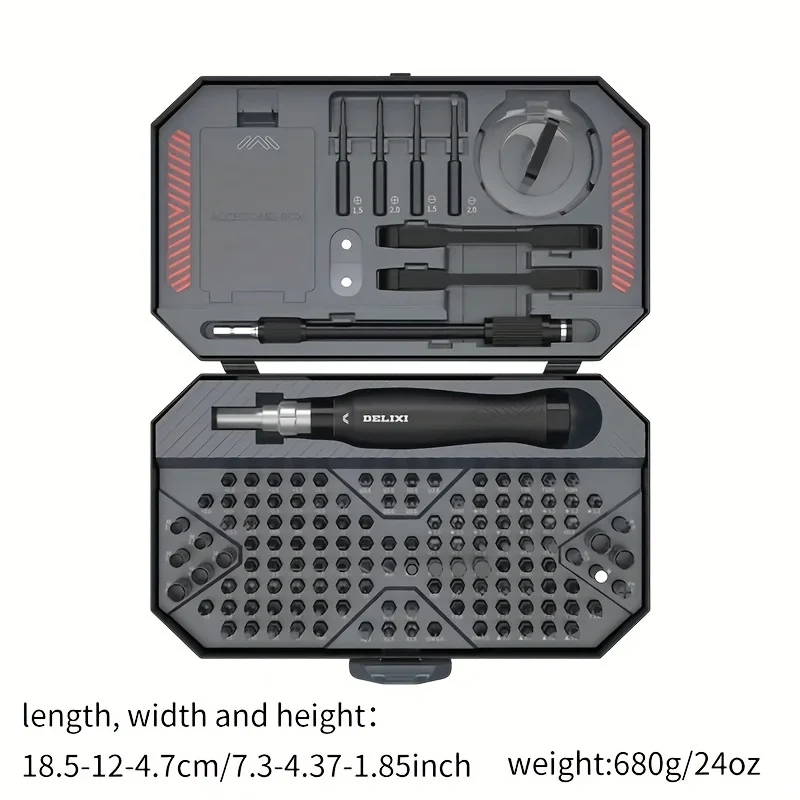 145 Screwdriver Set Bit Kit with Magnetic Driver, Chrome Vanadium Steel, Versatile for Electronics, Furniture, DIY Repair