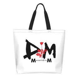 Custom Kawaii Print Depeche Cool Mode Electronic Rock Shopping Tote Bag Reusable Canvas Shoulder Shopper Handbag